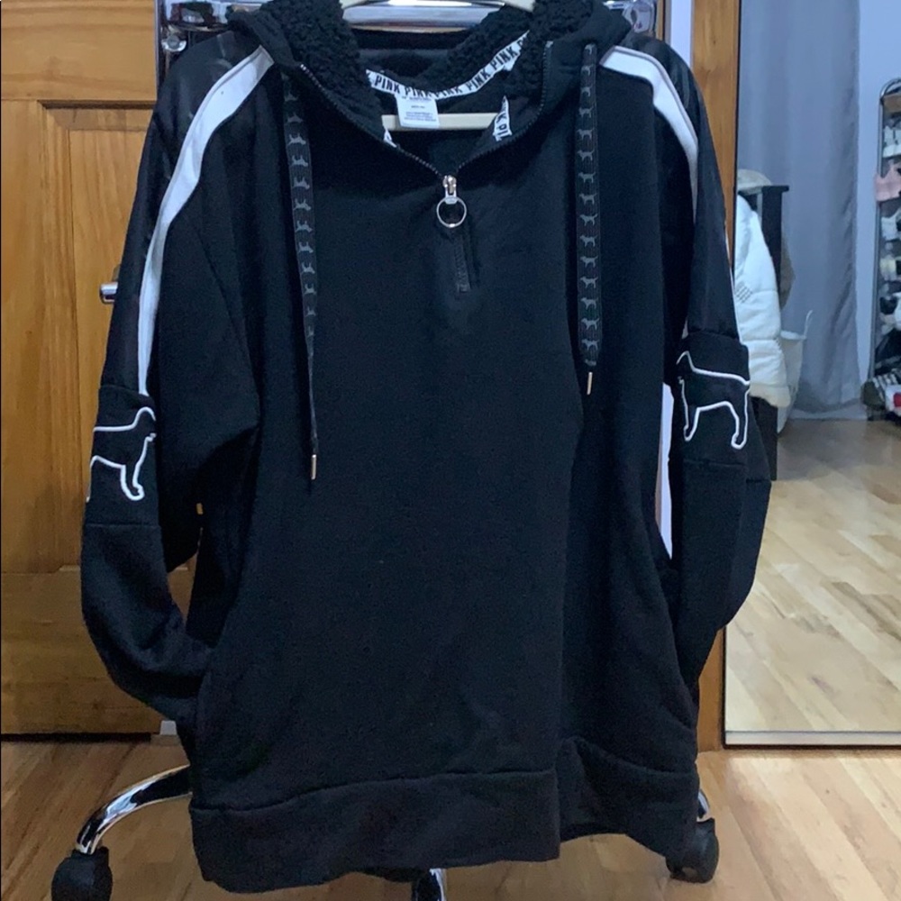 VS PINK 3/4 zip sweatshirt with pockets